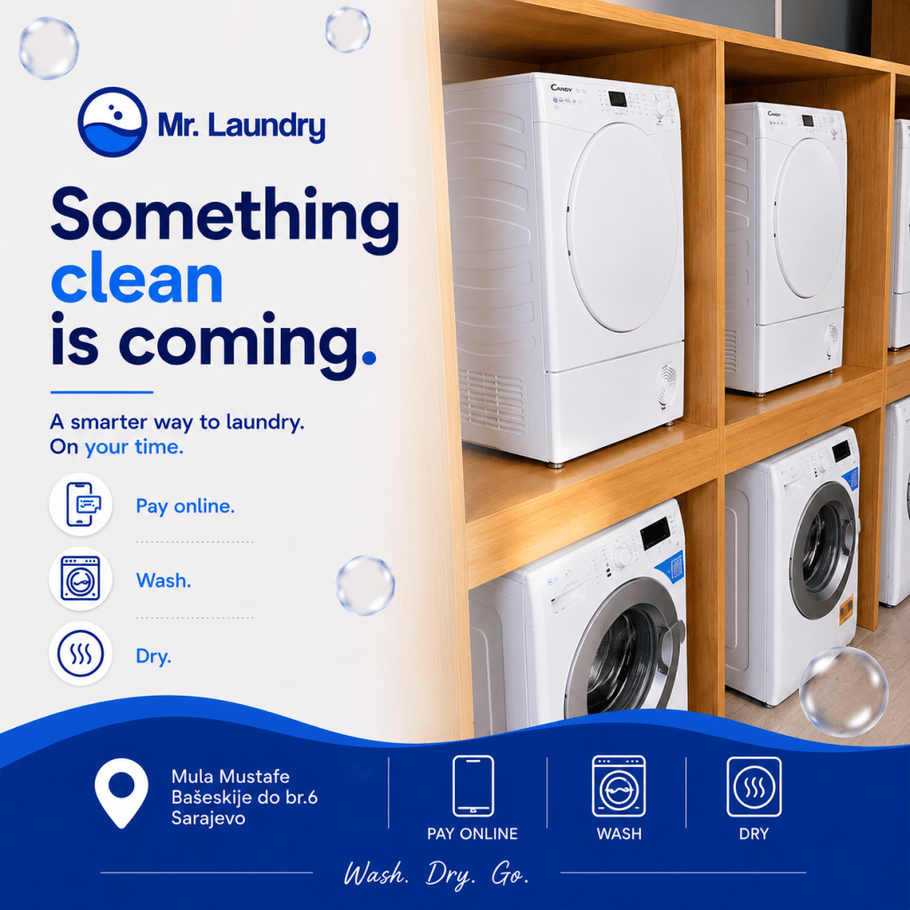 Mr. Laundry modern self-service laundromat in Sarajevo